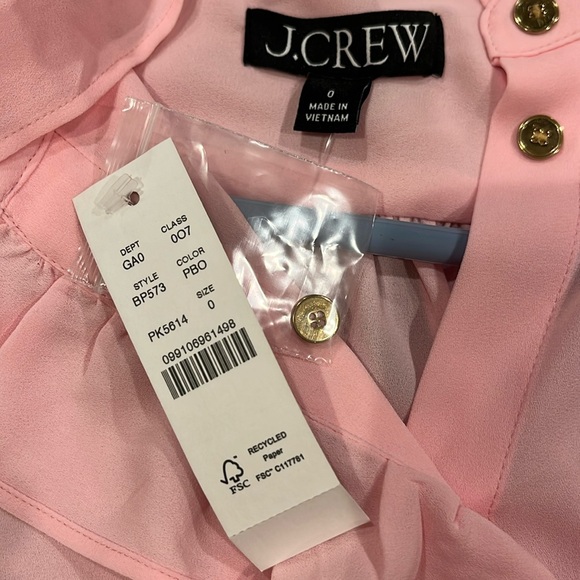 J. Crew ruffle front blouse - Picture 6 of 8